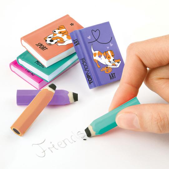 TOPModel Eraser Set Mini School Books – The Bottom Drawer Store