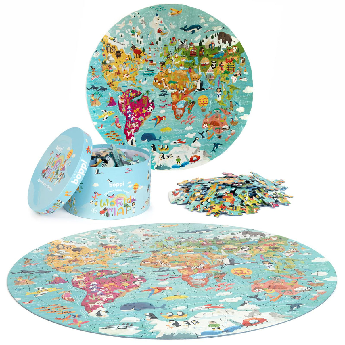 World Map Puzzle (150 Piece) – The Bottom Drawer Store